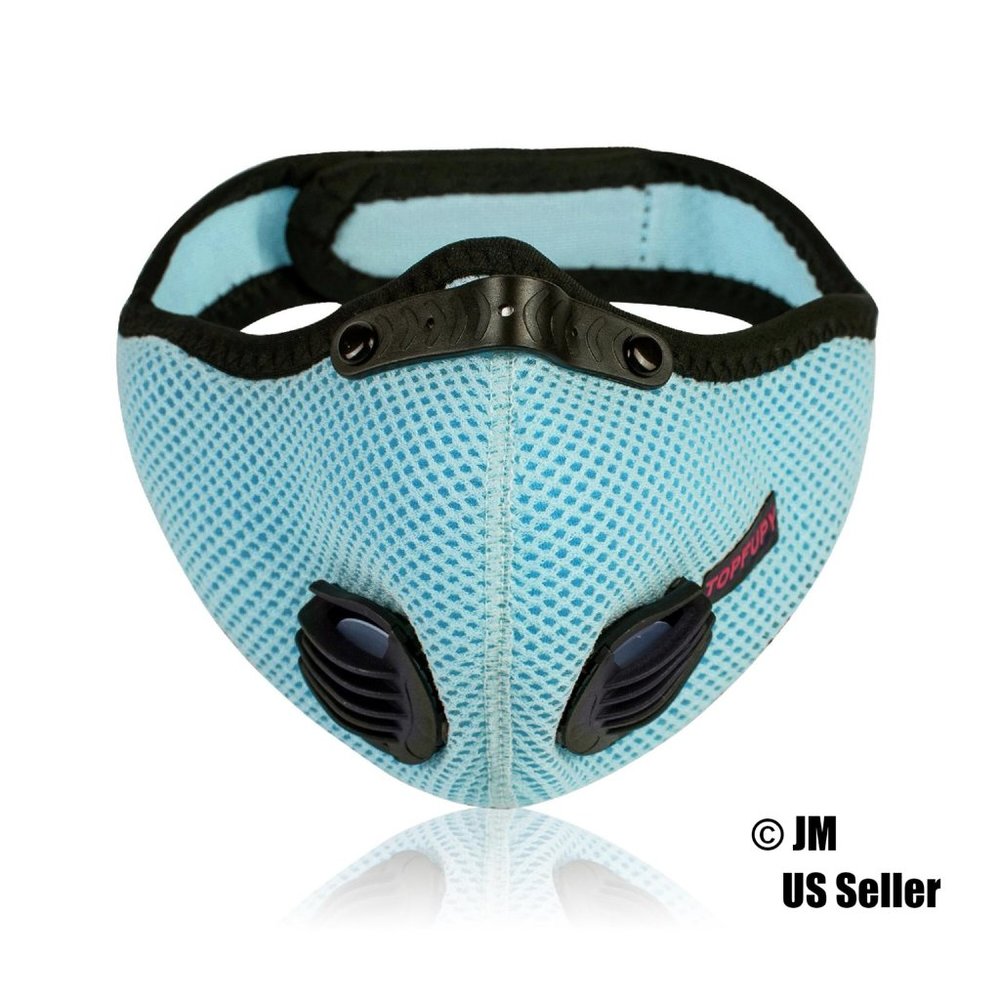 Unisex Activated Carbon Face Mask with filter Teal